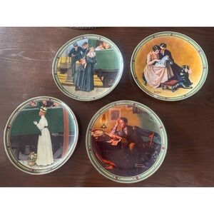 Norman Rockwell collector plates‎ by Edwin M. Knowles Lot Of 4 Limited Edition
